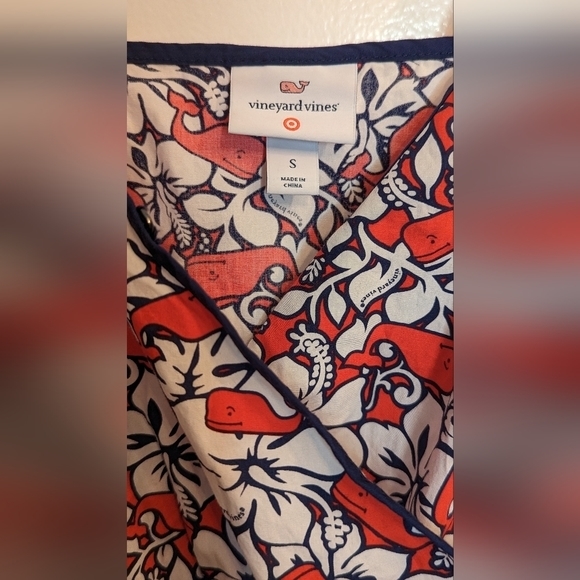 EUC Vineyard Vines for Target floral mini dress adjustable thin tank straps ruch - Picture 4 of 10